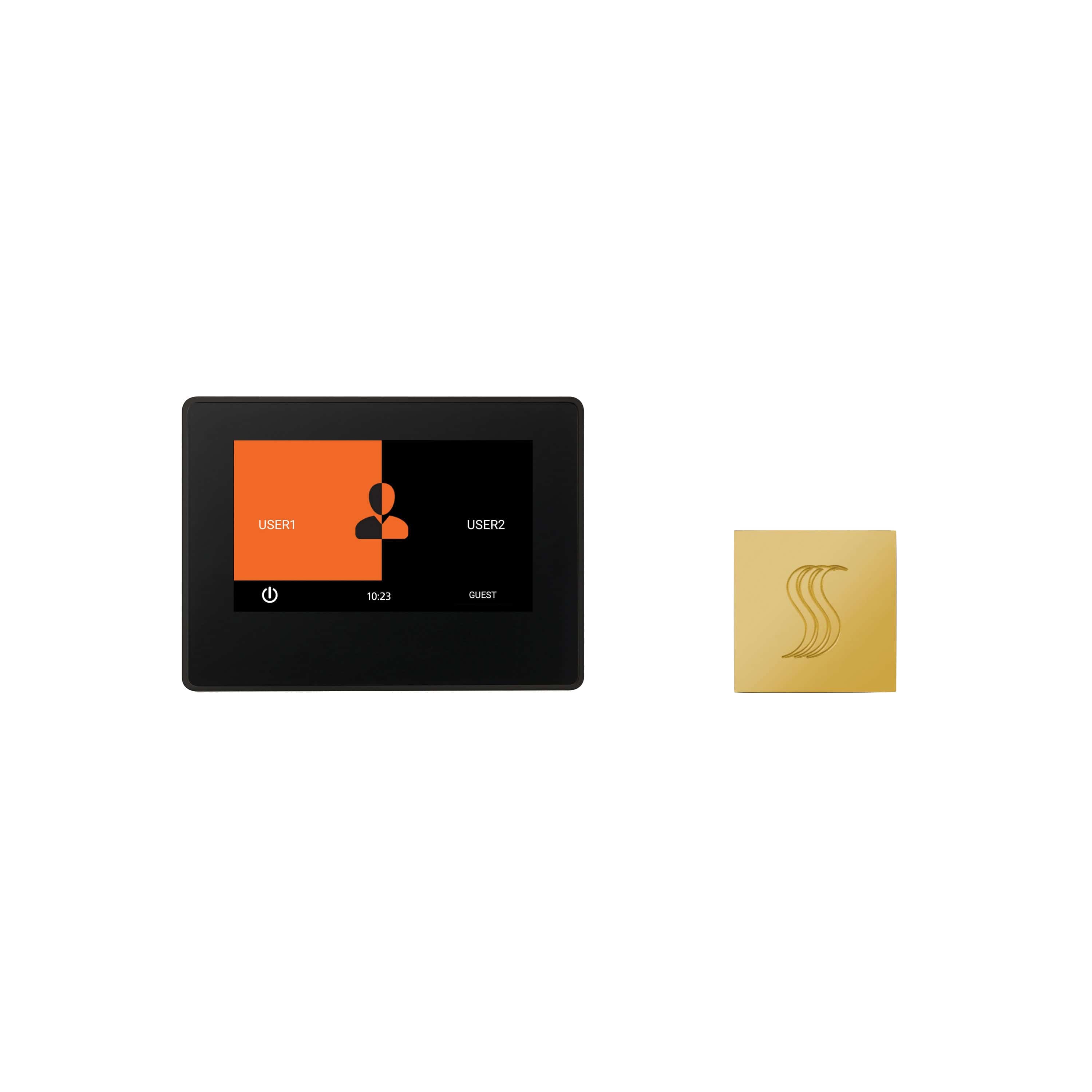 ThermaSol Polished Gold ThermaSol ThermaTouch TT7-SVSQ 7" Control and Steam Head Kit Square
