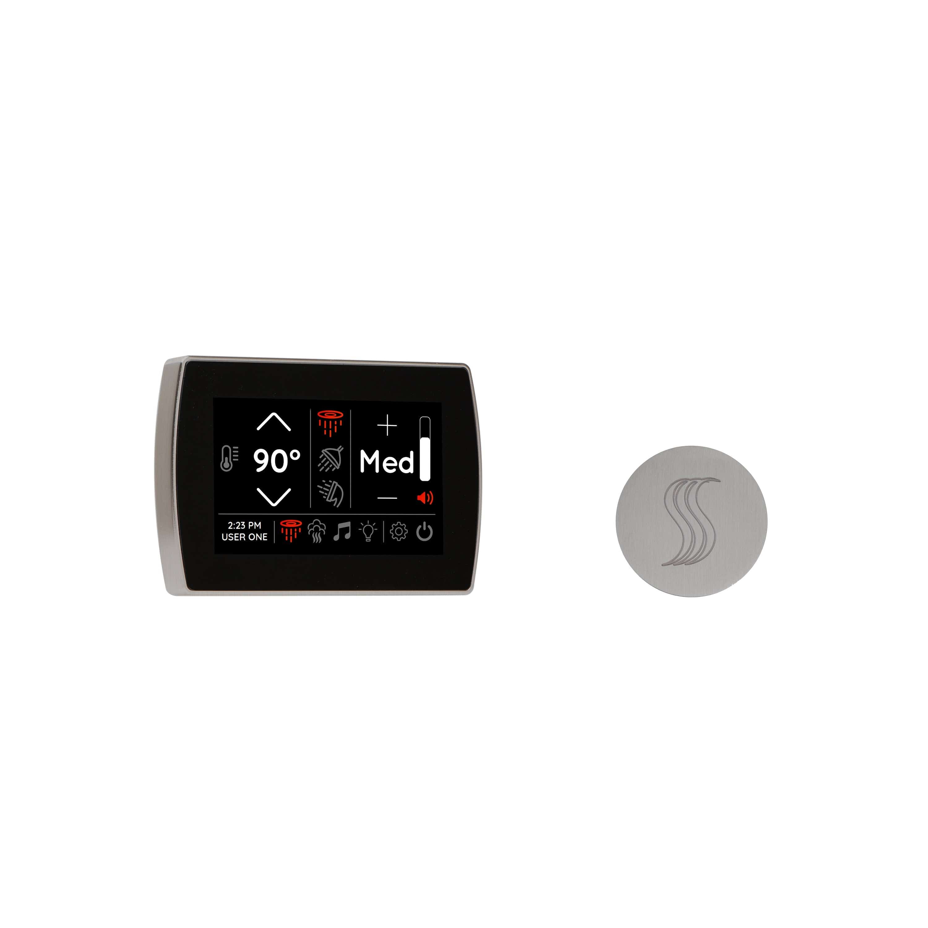ThermaSol Satin Chrome ThermaSol STCM-SVRD Signatouch Control and Steam Head Kit Round