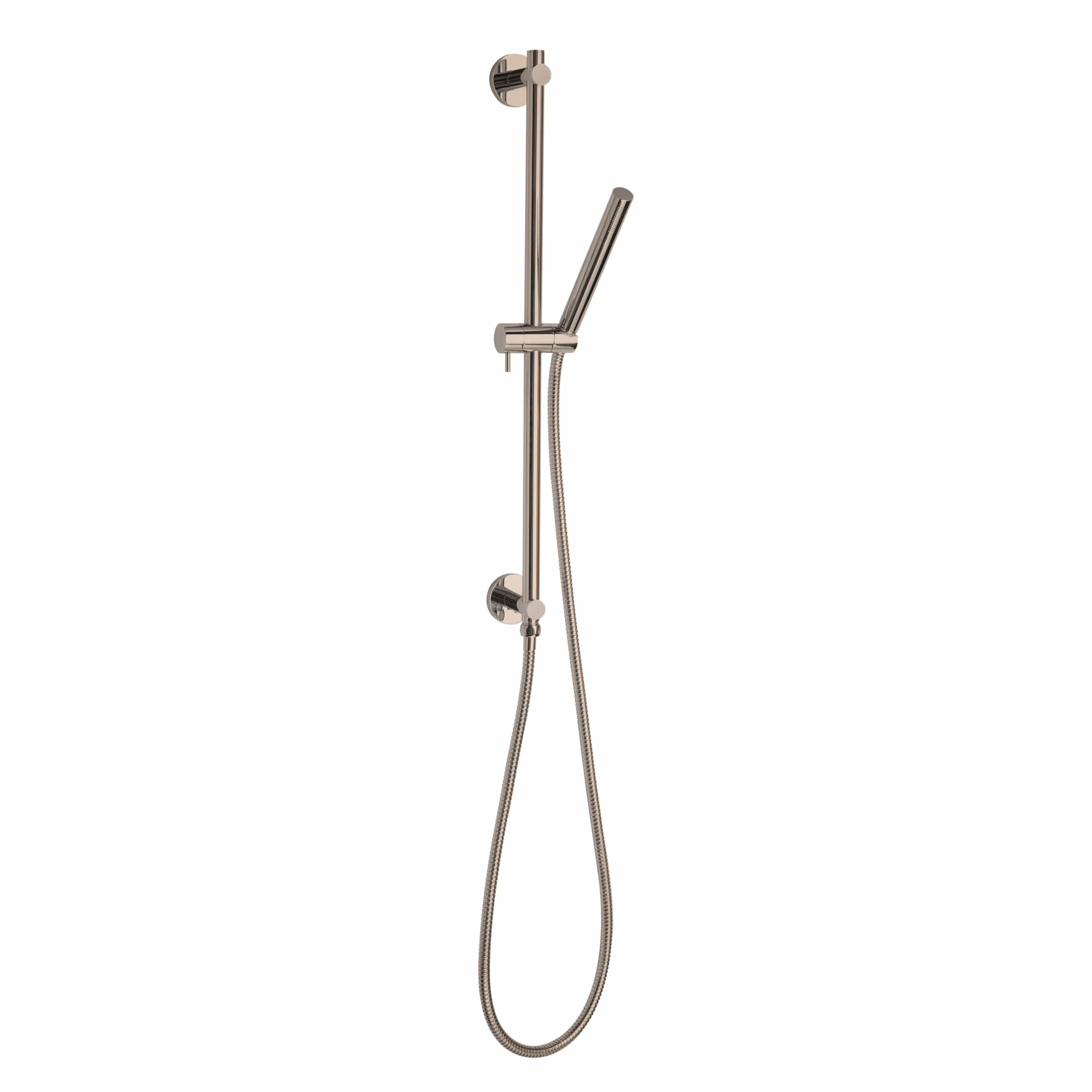 ThermaSol Satin Nickel / Round ThermaSol Shower Rail, Hose, and Wand Kit