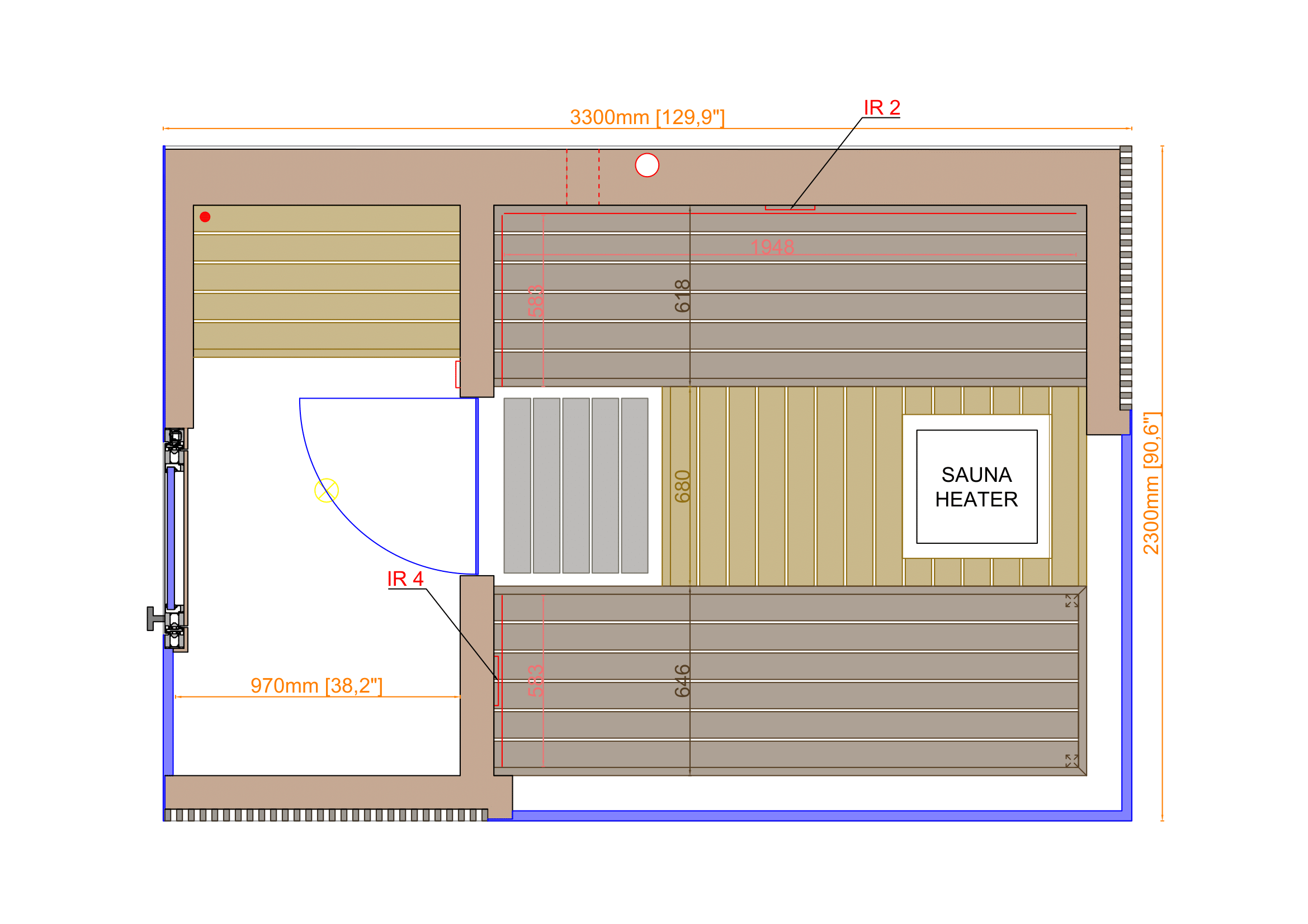 ThermaSol Sauna ThermaSol Ombra Outdoor Sauna Cabin