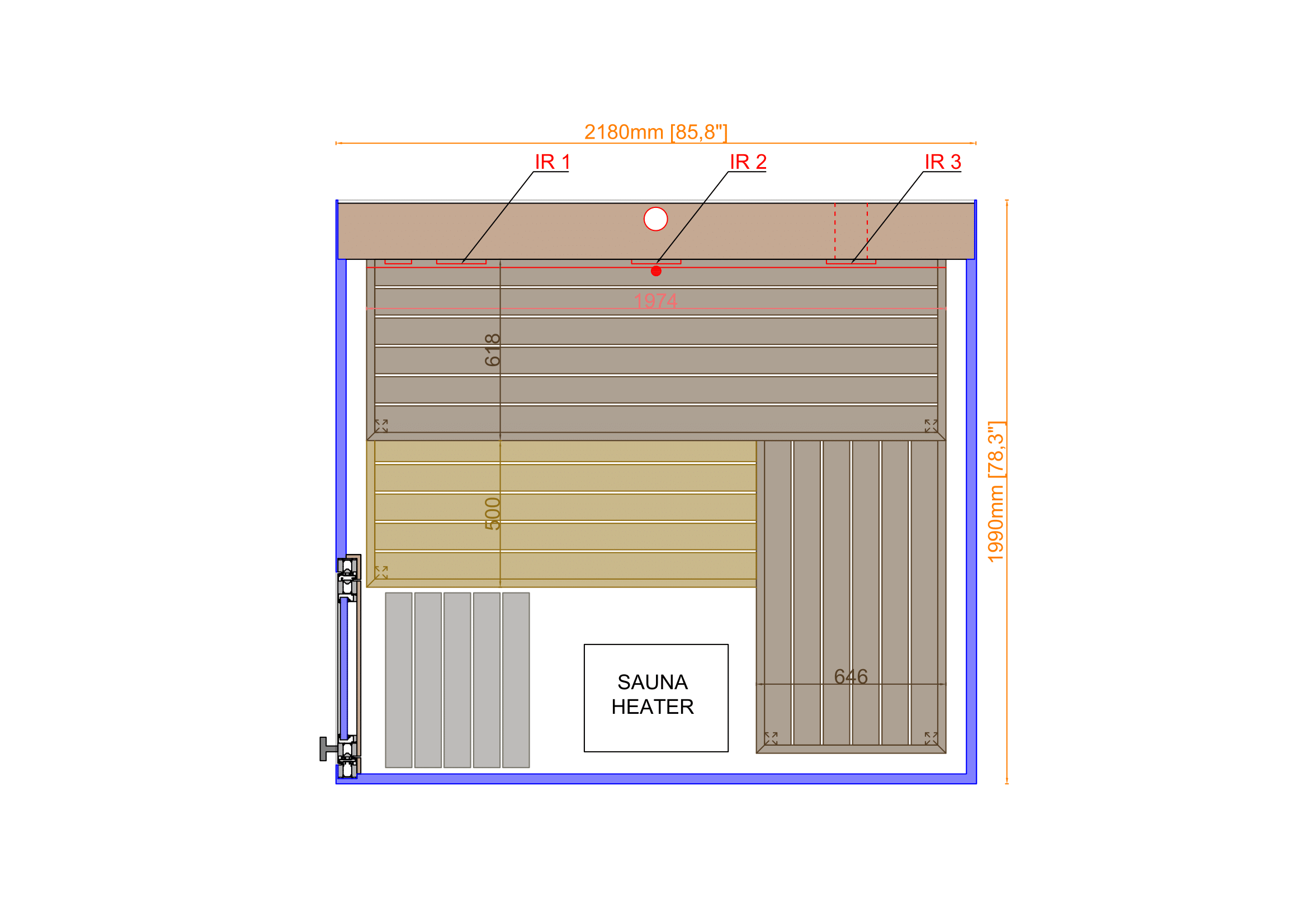ThermaSol Sauna ThermaSol Vue Outdoor Sauna Cabin