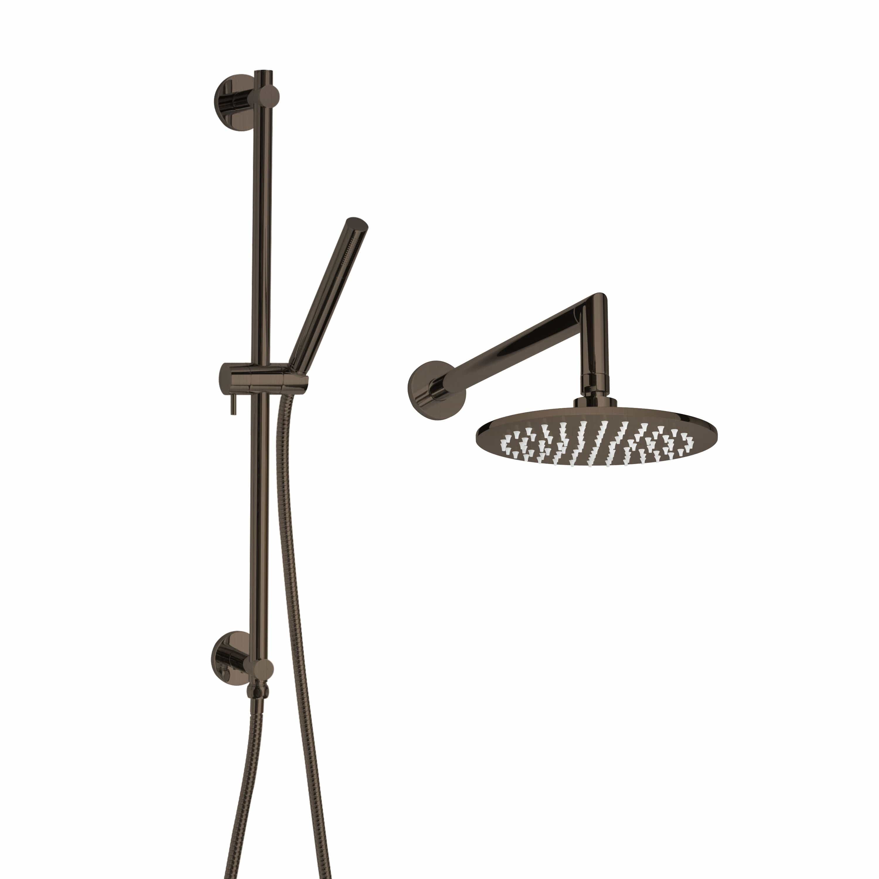 ThermaSol Shower Oil Rubbed Bronze / Round ThermaSol Complete Shower Package Rain Canopy and Handshower