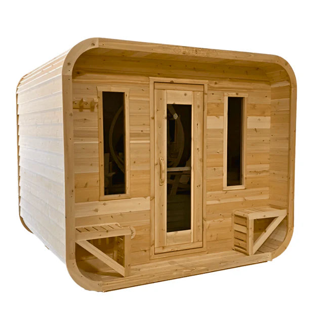 True North Canadian Made Quattro 4-5 Person Outdoor Traditional Cube Sauna