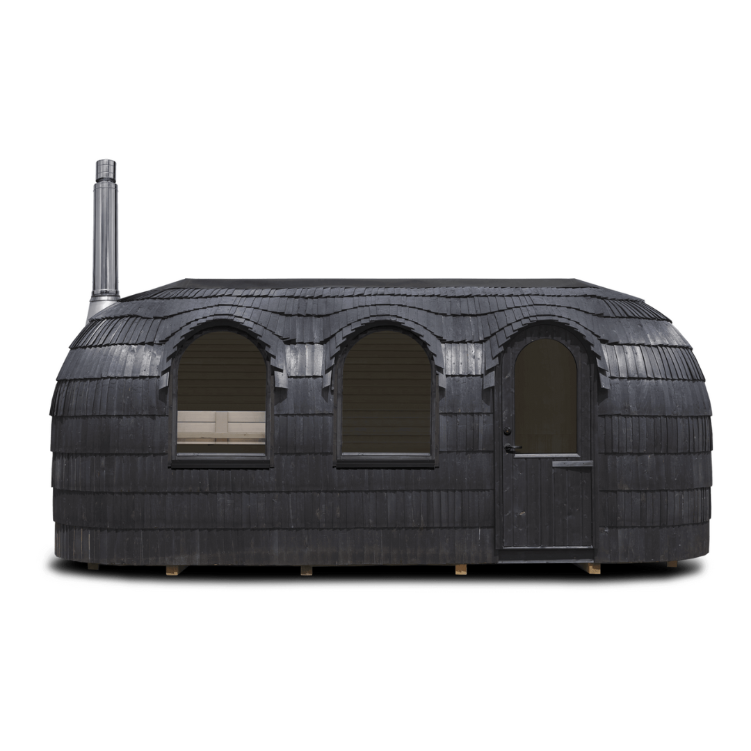 Iglucraft Triple Iglusauna Pre-Assembled Three-Room 4-6 Person Luxury Outdoor Sauna Cabin
