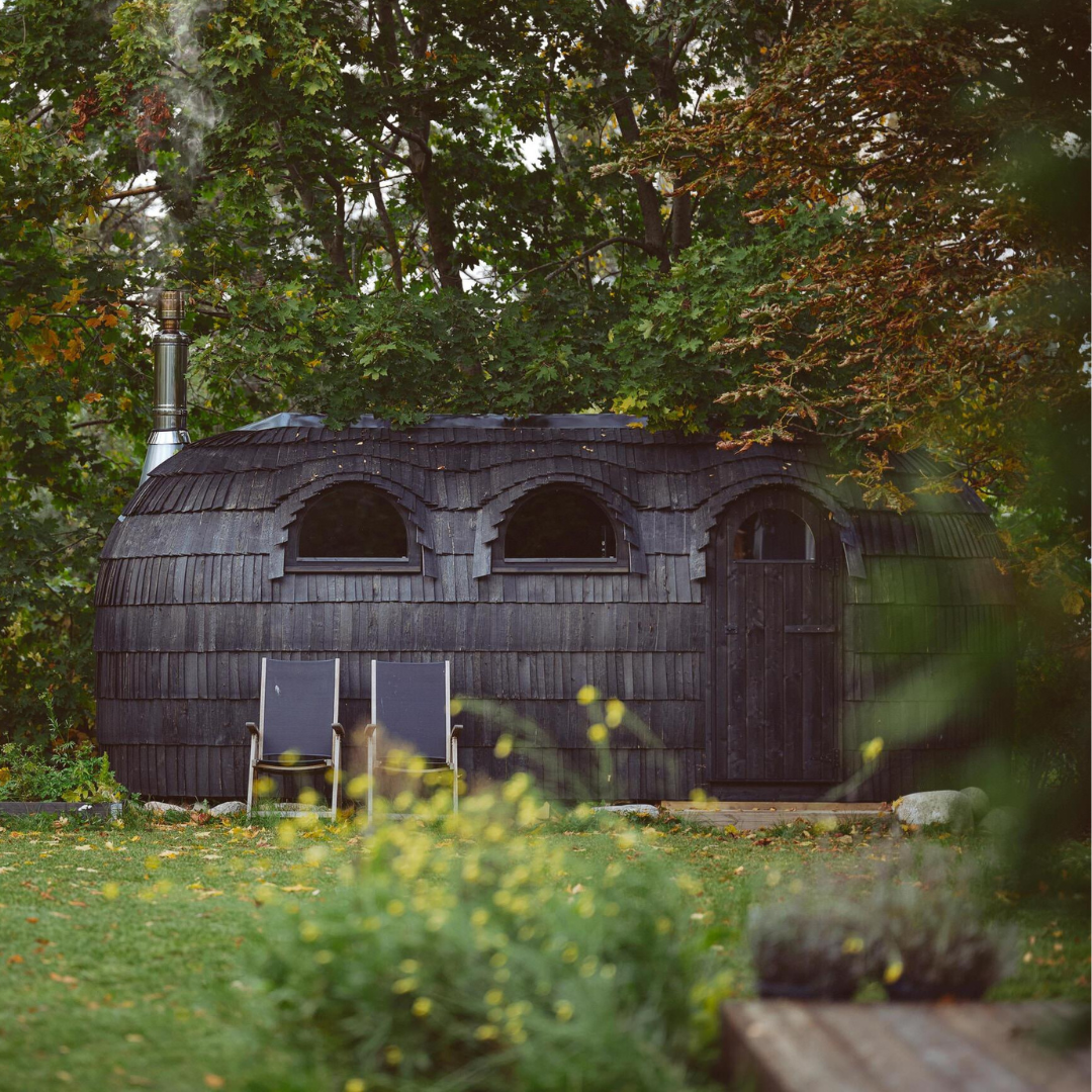 Iglucraft Triple Iglusauna Pre-Assembled Three-Room 4-6 Person Luxury Outdoor Sauna Cabin