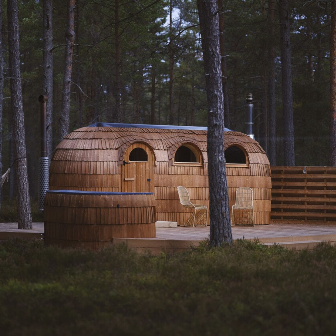 Iglucraft Triple Iglusauna Pre-Assembled Three-Room 4-6 Person Luxury Outdoor Sauna Cabin
