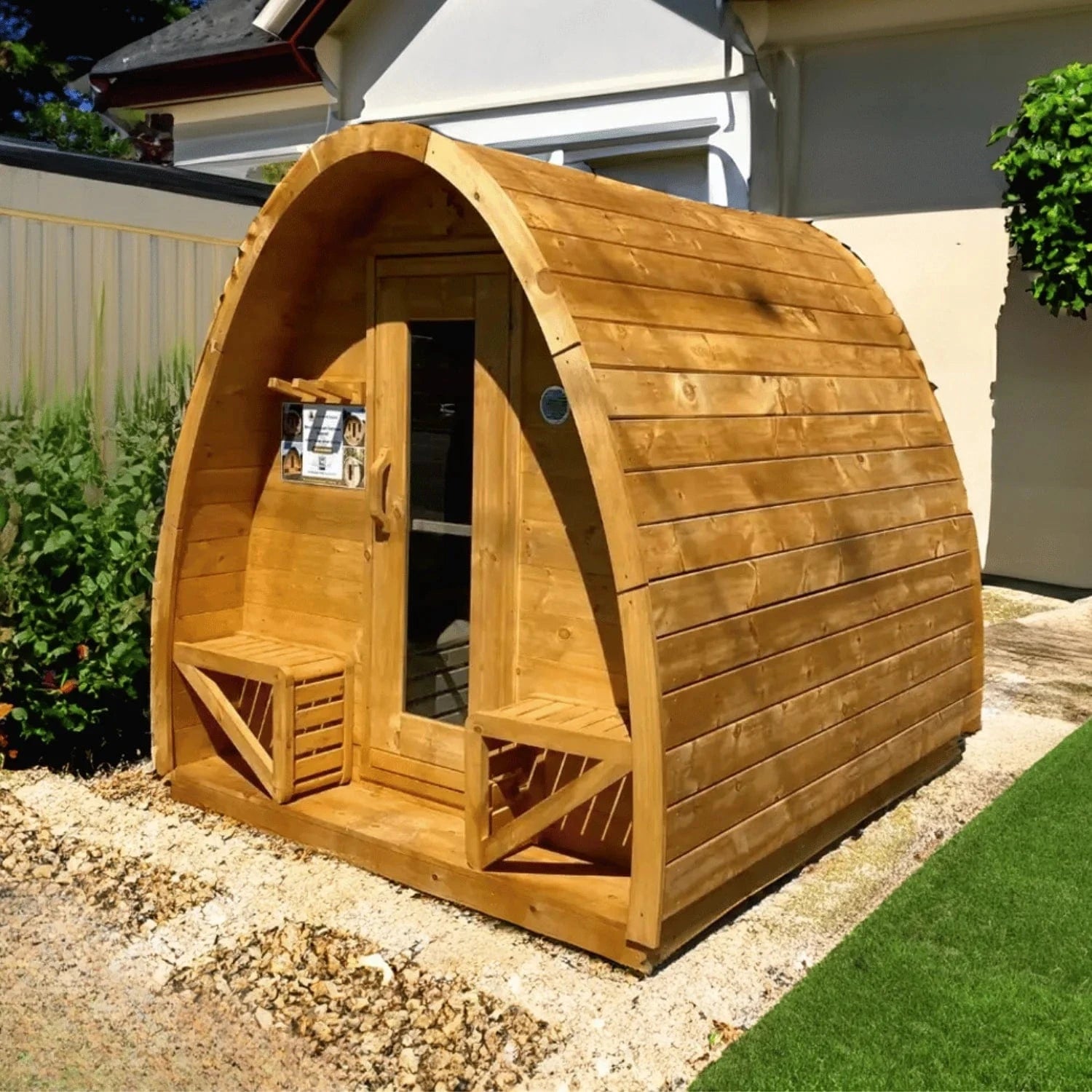 True North Saunas Sauna True North Canadian Made 4-8 Person Outdoor Traditional Large Pod Sauna