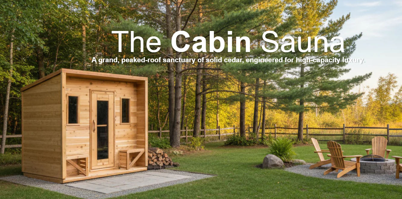 True North Saunas Sauna True North Canadian Made 5 Person Outdoor Traditional Cabin Sauna