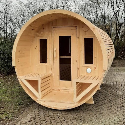 True North Saunas Sauna True North Canandian Made 6-8 Person 9' Long Outdoor Traditional Barrel Sauna
