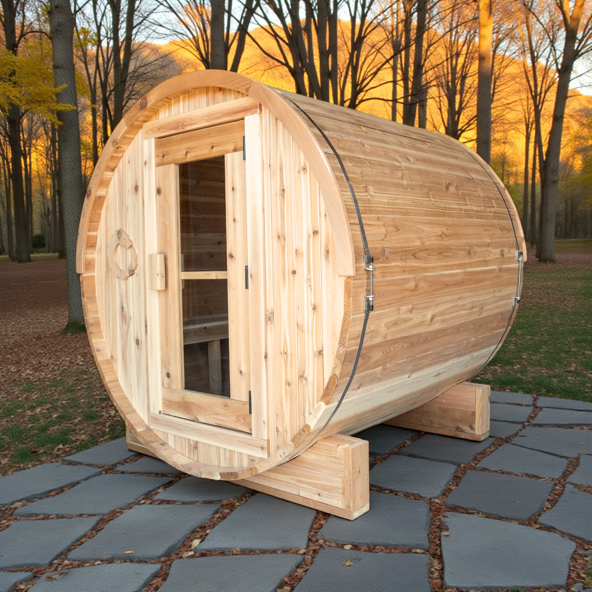 Viking Sauna Co Sauna The Ragnar 4-Person Outdoor Barrel Sauna