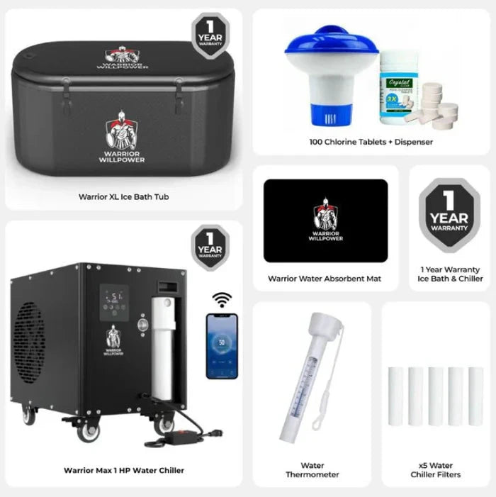 Warrior Chiller WARRIOR MAX 1 HP SMART WATER CHILLER + HEATER BUNDLE