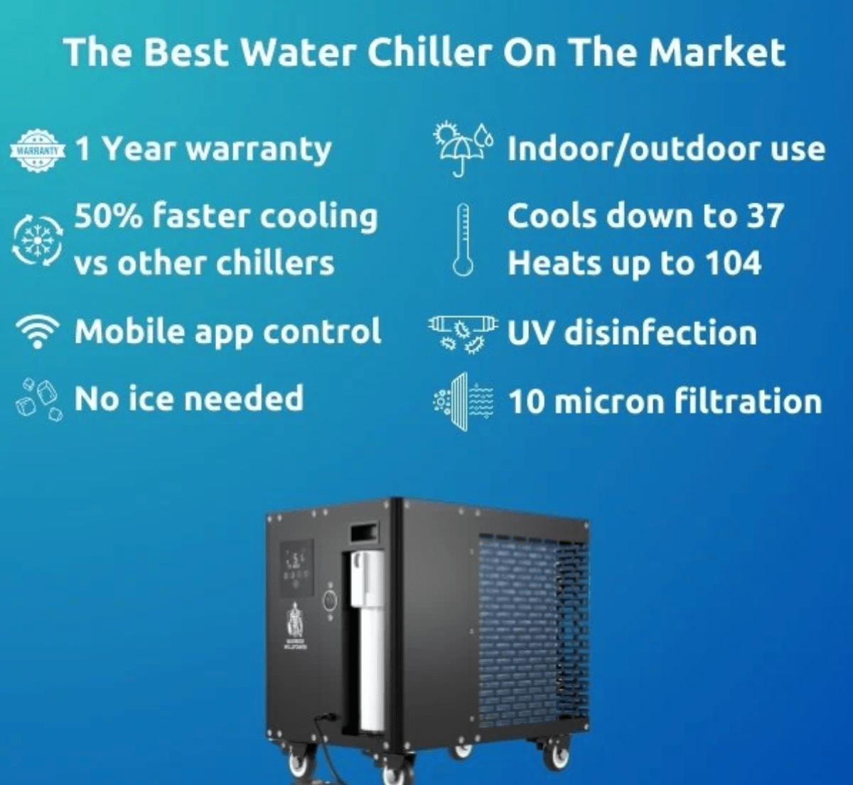 Warrior Chiller WARRIOR MAX 1 HP Wi-Fi Water Chiller + Heater